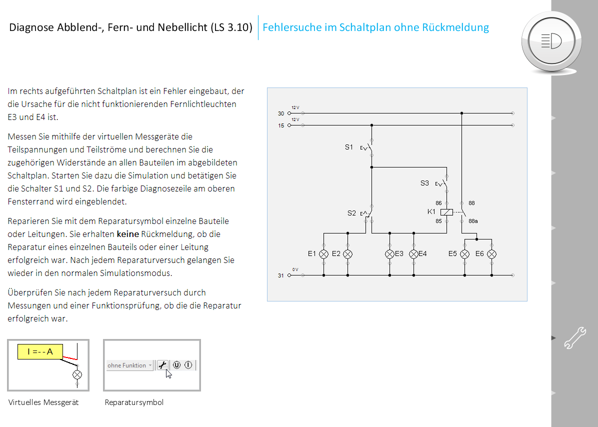 Beispiel aus dem Kfz-Didaktikmaterial