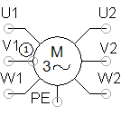 Drehstrom-Asynchronmotor mit Käfigläufer