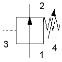 Druckwaage (Schließer), einstellbar