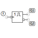 Negative edge-triggered monoflop