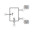 T flip-flop with inverted SET input